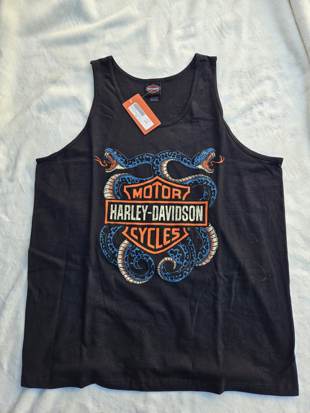 Harley-Davidson Men's Black Snake Logo Tank Top BNWT